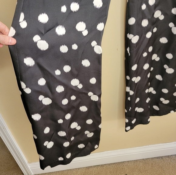 NWT Corey Lynn Calter | Camille Black & Ivory Polka Dot Pants Size Small - Picture 3 of 8